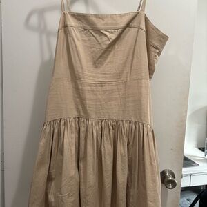 Abercrombie Tan Dress drop waist